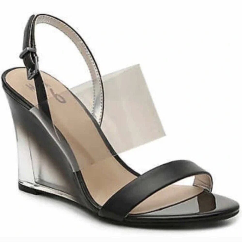Mix No.6 Bryden‎ black wedge sandals